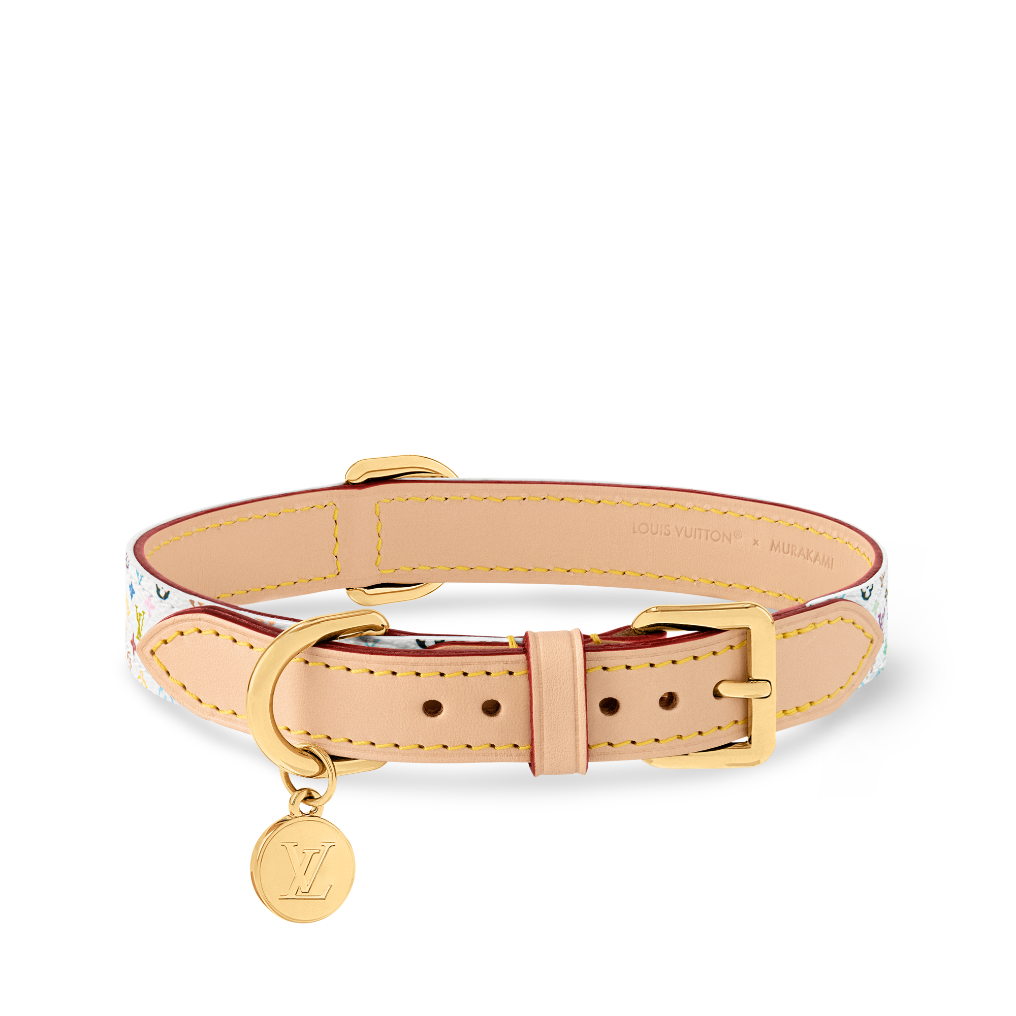 LV x TM Monogram Multicolor Dog Collar MM - Pets Accessories